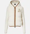 Moncler Grenoble Fleece Down Puffer Jacket In White