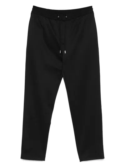 Moncler Logo Jogging Nylon Trousers Clothing In Black