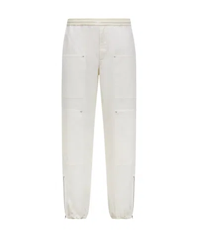Moncler Logo Jogging Pants In White