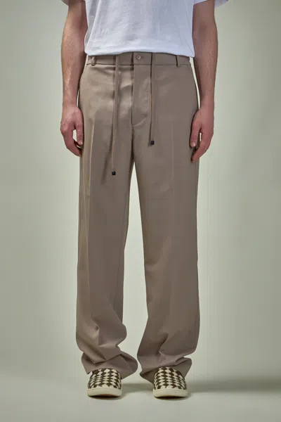 Moncler Logo Jogging Trousers In Beige