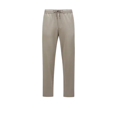 MONCLER LOGO JOGGING TROUSERS, MEN, BEIGE, SIZE: 52