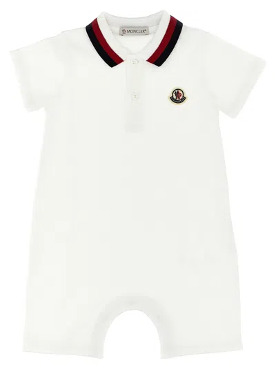 Moncler Babies' Logo Jumpsuit In White