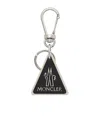 Moncler Triangle Shaped Keyring Attachment In Black