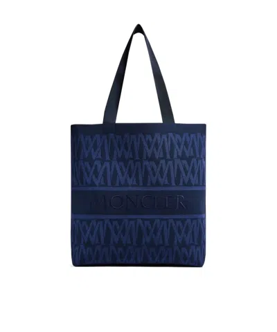 MONCLER MONCLER LOGO KNIT TOTE BAG