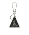Moncler Triangle Shaped Keyring Attachment In Black
