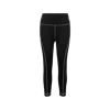 Moncler Leggings With Logo Patch And Contrast Stitching In Black