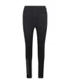 Moncler Brand-embossed Slim-fit High-rise Stretch-woven Leggings In Black