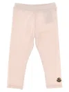 Moncler Logo Leggings In Pink