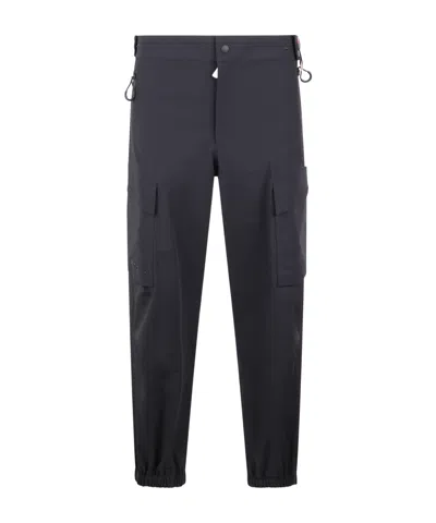 Moncler Logo-lettering Performance Trousers In Black