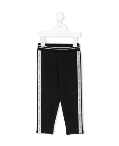 Moncler Logo Lined Track Pants In Black