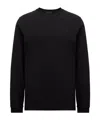 Moncler T-shirt À Manches Longues En Coton Avec Imprimé Au Dos In Black