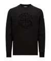 Moncler Logo Long-sleeved T-shirt In Black