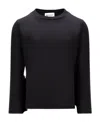 Moncler Logo Long-sleeved T-shirt In Black
