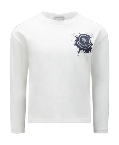Moncler Logo Long-sleeved T-shirt In White
