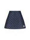 Moncler Logo Mini Skirt In Blue