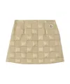 Moncler Logo Mini Skirt In Neutral