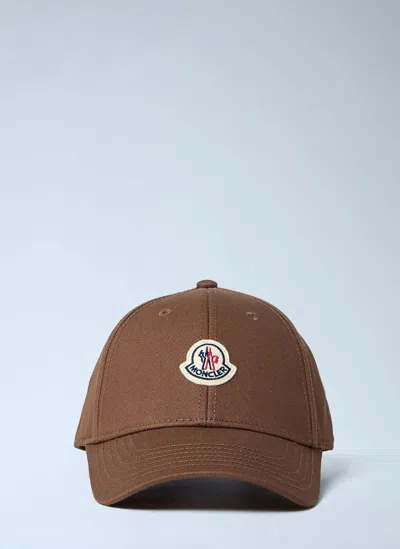 Moncler Logo Motif Baseball Cap In Brown