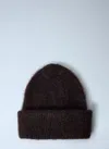 Moncler Women Logo Motif Beanie Hat In Brown