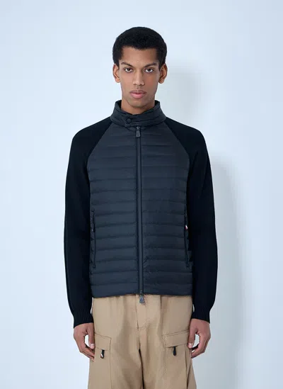 Moncler Logo Motif Cardigan In Blue