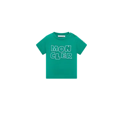 Moncler Kids' T-shirt En Coton À Motif Logo, Garçons, Vert, Taille: 3a In Green