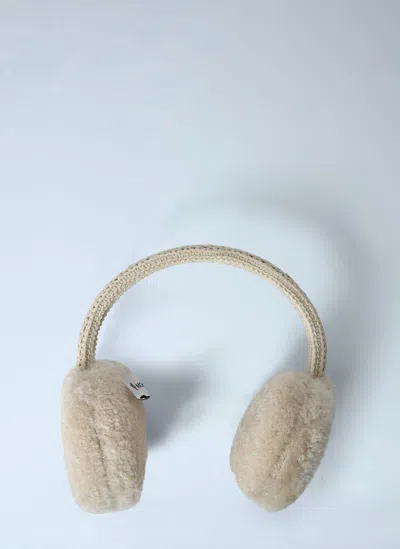 Moncler Logo Motif Earmuffs In White