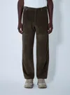 Moncler Corduroy Straight Leg Drawstring Pants In Green