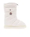 Moncler Gaia Quilted Nylon Pocket Snow Boots In White