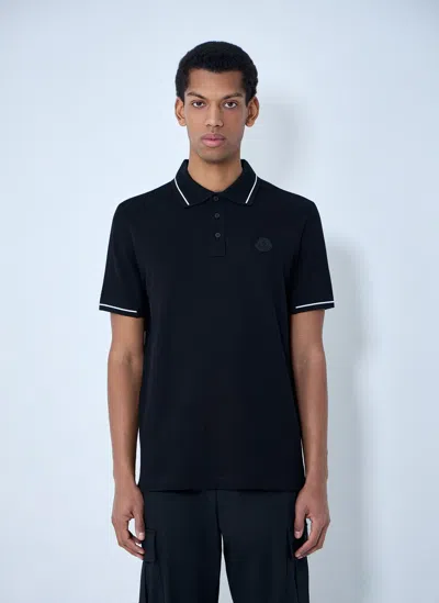 Moncler Logo Motif Polo Shirt In Blue
