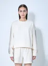 Moncler Felpa In Jersey Di Cotone In Beige