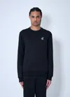 Moncler Faded Logo Cotton Sweatshirt In Black