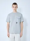 Moncler Grenoble Men Logo Motif T-shirt In Light Grey