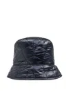 Moncler Diamond Quilted Nylon Bucket Hat In Blue