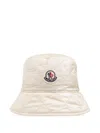 Moncler Logo Nylon Bucket Hat In Neutral