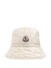 Moncler Logo Nylon Bucket Hat In Neutral