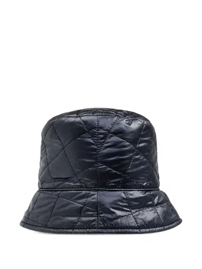 Moncler Logo Nylon Bucket Hat In Black