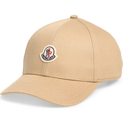 Moncler Logo Patch Adjustable Baseball Cap In Gold