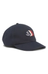 Moncler Logo Patch Adjustable Baseball Cap In Metallic