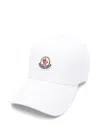 Moncler Mens Logo-patch Cotton Baseball Cap Natural In White
