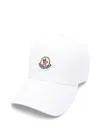 Moncler Mens Logo-patch Cotton Baseball Cap Natural In White