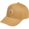 Moncler Logo Patch Baseball Cap In Brown