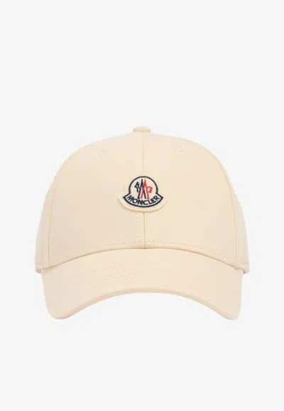 Moncler Logo Patch Baseball Cap In Neutral