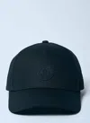Moncler Men Logo Patch Baseball Cap In Black