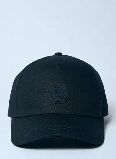 Moncler Logo Patch Baseball Cap In Black