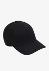 Moncler Casquette En Gabardine De Coton In Black