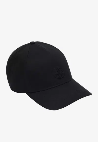 Moncler Logo-patch Baseball Cap In Black