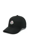 Moncler Grenoble Logo Embroidered Baseball Cap In Black