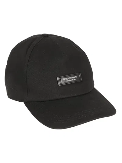 Moncler Logo Patch Baseball Cap In Black