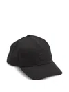 Moncler Casquette En Gabardine De Coton In Black