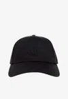 Moncler Logo Patch Baseball Cap In Black