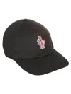 Moncler Grenoble Cappello Da Baseball In Gabardine In Black